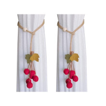 2pieces Curtain Tiebacks Cartoon Hanging Fabric Window Drapery Holdbacks Ties for Living Room Bedroom Decoration