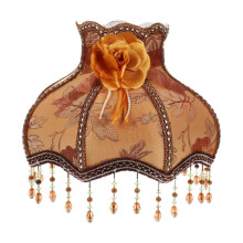 Abat-jour à franges pour lampe de table, en tissu européen, pour chambre, bureau ou maison.