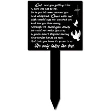 Placa conmemorativa cristiana de acrílico para jardín, 12x8 pulgadas