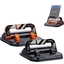 Bilholder til telefon, dashbord, 360 rotasjon, svart, oransje