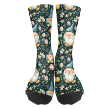Crew Athletic Socks Soft Breathable Long Socks Rabbit Carrot Garden Warm Sports Stockings for Women Men, H