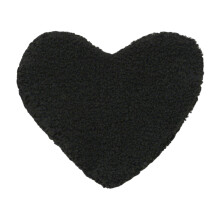 Valentijnsdag hartvormige teddybeer placemat van fluweel, geïsoleerd, 19 x 16 cm, effen kleur, romantische onderzetter voor kopjes en fotoprop