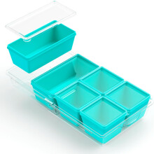 Moules à congélation en silicone sans BPA Sparklane avec base, paquet de 6 (1 tasse et 2 tasses), couvercles, lavables au lave-vaisselle,