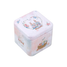 Boîte en métal à motif lapin de Pâques, réutilisable, cadeau, rangement créatif pour la maison.