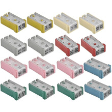Bilsikringssett, 16 stk. 32V mini-sikringer med spor MCASE (15A–60A), universal for pickup, lastebil, SUV