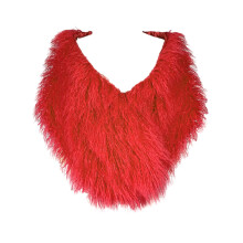 Xale elegante de pele sintética para casamento, festa, gala noturna, dama de honra e noiva em eventos formais. Cor vermelha.