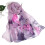 Ελαφρύ κασκόλ από σιφόν για γυναίκες με floral print, κομψό μακρύ, απαλό κασκόλ με 1