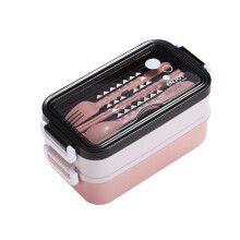 Boîte à lunch double couche pour micro-ondes, 1200 ml, récipient alimentaire isotherme, étanche et empilable, en plastique, idéale pour le