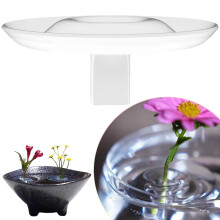 Soporte creativo para arreglos florales flotantes, cuenco de acrílico transparente y soporte para tallos – Paquete de 20 (surtido), compatible con