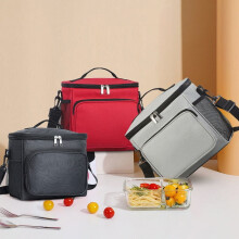 Boîte à lunch isotherme pour femmes/hommes, grande capacité, réutilisable et étanche, idéale pour le travail et les pique-niques, rouge.
