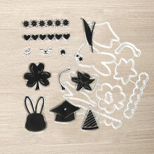 2026-2027 Clear Stamps and Cutting Dies Set — All-in-One Kit for Card Making, Scrapbooking & DIY Crafts, Compatible with Major Die Cutting Machines
