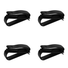 Zonnebrilhouder voor de zonneklep in de auto, brillenhouder met clip en clip voor autokaartjes (4 stuks)