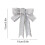 Christmas glitter bow ornaments silver fan tape 6 pcs 3