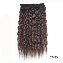 Jeedou Kinky Curly synthetische haarextensies met clipsluiting, één stuk, voor vrouwen, blauw kleurverloop, cosplay-accessoires, haarstukjes