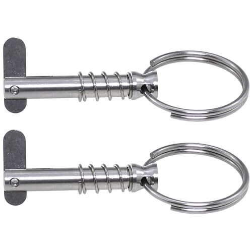 2 τεμάχια Pin Silver316SS Γρήγορης Απελευθέρωσης 1/4" Διάμετρος, Drop Cam & Ελατήριο, 1,66" L,