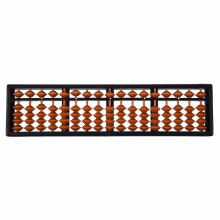 Plastic Soroban Abacus 17-Column 10.2 Inch Brown