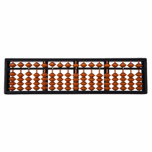 Plastic Soroban Abacus 17-Column 10.2 Inch Brown