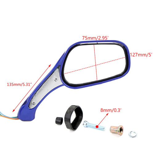 Motorcycle LED Front Turn Signals Rear View Rearview Side Motorcycle Modification 2