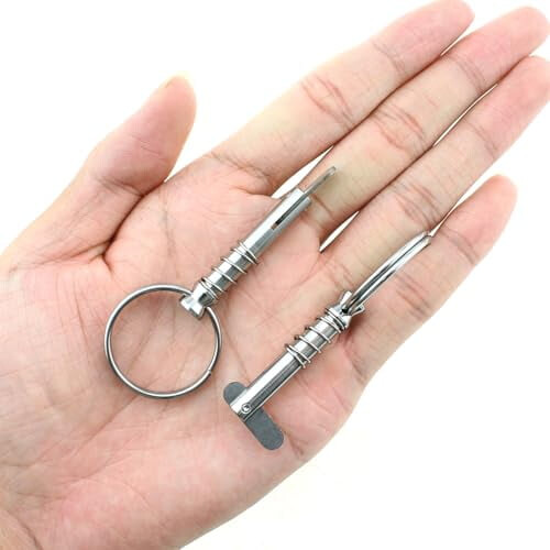 2 τεμάχια Pin Silver316SS Γρήγορης Απελευθέρωσης 1/4" Διάμετρος, Drop Cam & Ελατήριο, 1,66" L, 2