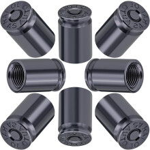 12PCS Red Aluminum Bullet Shell Tire Valve Stem Caps, Universal Dustproof Covers for Cars, SUVs, Trucks, Bikes, Motorcycles, Bicycles