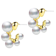 Statement Stud Earrings Imitation Gold 1 Pair