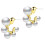 Statement Stud Earrings Imitation Gold 1 Pair 1