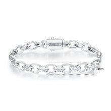 Pulseira de zircônia elegante de 19 cm (7,5 polegadas)
