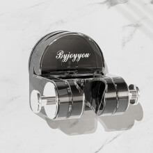 Support de pommeau de douche à ventouse – Réglable, gris argenté transparent, pour le rangement du pommeau de douche et l'organisation de la