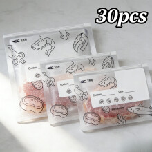 Lot de 30 sachets réutilisables en aluminium refermables sous vide avec fermeture éclair – Compatibles avec les présentoirs à pieds, avec