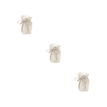 Ensemble de 3 vases à fleurs modernes en plastique de 13,5 x 9,4 cm, imitation céramique, pour la cuisine, le salon, la chambre, le bureau, une