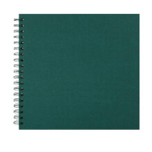 1PC 7x7" Green Hardcover Spiral DIY Scrapbook Album, 20 Sheets, Memory Book for Wedding & Anniversary