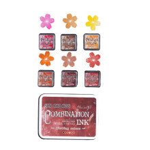 6 Pcs Portable Stamp Pad Combination Inkpad Flowing Colors Series Ink Pad Set