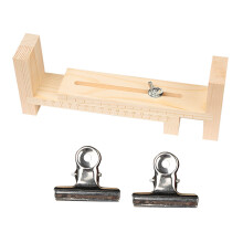 Houten armbandmal met schaalverdeling, verstelbare lengte, armbandenmaakset, doe-het-zelf handbreigereedschap, armbandenvlechtmal met 2 clips voor
