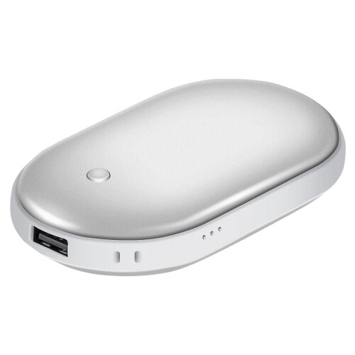 Draagbare handwarmer, 5000mAh oplaadbaar, dubbelzijdig.