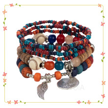 YUAI Bracelets 4 Sets Bohemian Stretch Beaded Bracelets For Women Multilayer Stackable Bracelets Strand Bangles Multicolor
