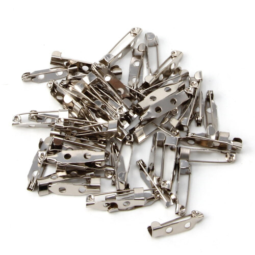 YIEMEEN50PCS Βάση καρφίτσας με κλιπ, αξεσουάρ, κοσμήματα, διακοσμητικά, Ally15έως40mm 1