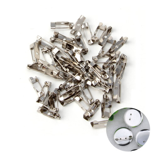 YIEMEEN50PCS Βάση καρφίτσας με κλιπ, αξεσουάρ, κοσμήματα, διακοσμητικά, Ally15έως40mm 2