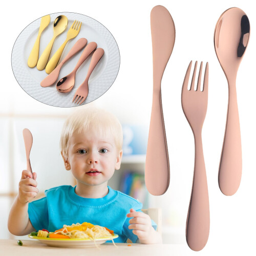 儿童不锈钢餐具套装 叉勺组合 3件套 1