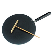 1Pcs Pancake Round Griddle Nonstick Flat Pan Hand Handle Tortilla Maker Portable