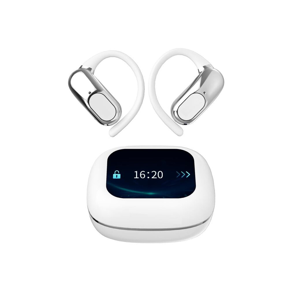 Intelligent Earphones, Full-Color Touch Display Bluetooth Earbuds Ï¼Dynamic Stereo Sound Earbuds With Enc Call Noise Canceling Mic 9405492112261
