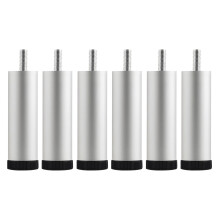 6PCS Furnitures Height Adjusters 3.4 Inch Bed Risers Metal Base Thread Quick Install Metal Bed risers