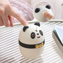 Toothpick Holder Portable Press Type Single Hole Detachable Reusable Dustproof Cartoon Panda Bamboo Toothpick Dispenser Home Supplies