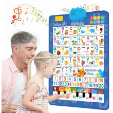 Tableau mural parlant anglais espagnol ABC chiffres animaux
