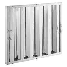 25"x20" Stainless Steel Hood Filter – Dishwasher Safe, Welded Baffle Grease Trap with Drop Handles, Easy Install, Fire Prevention – Compatible