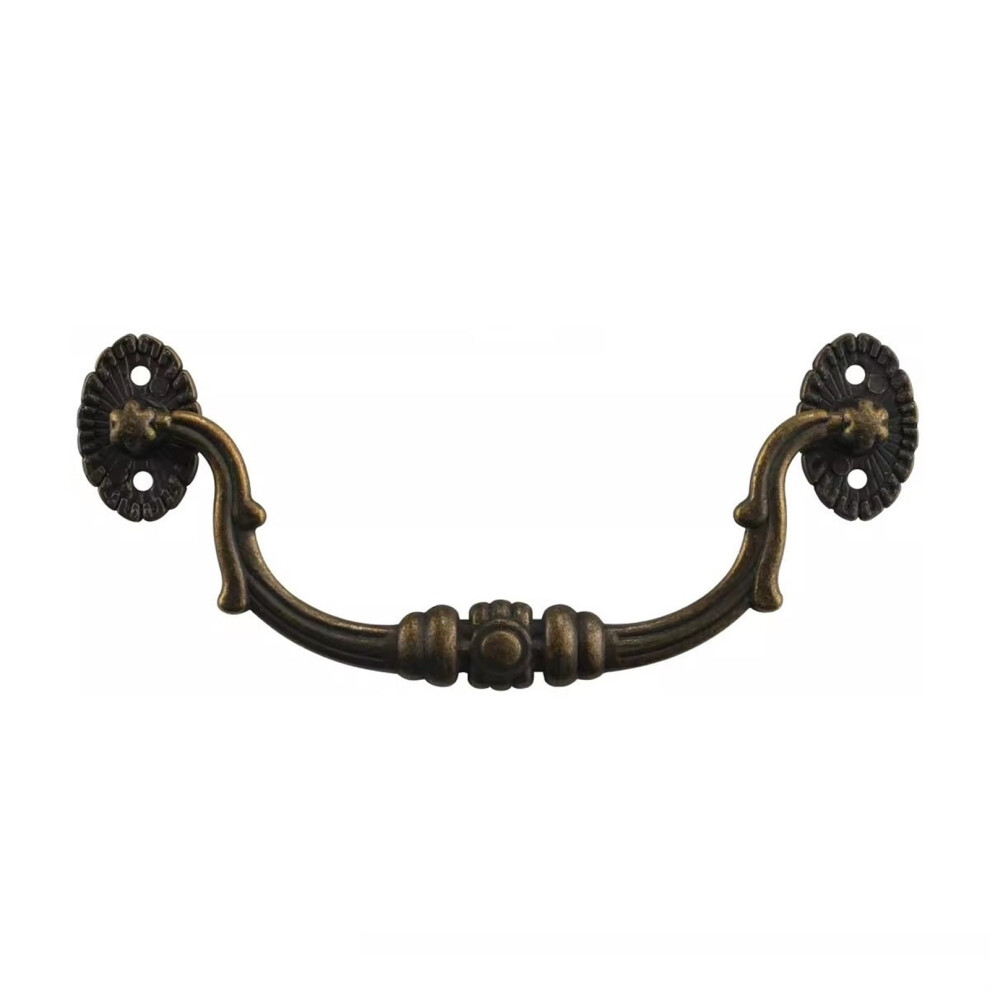 Antique Bail Drawer Handles, 4 Inch Hole Centers, Vintage Drop Cabinet Pulls For Furniture, Dresser, Cupboard, Wardrobe, Kitchen Door 9422877380275