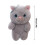 Mini-Schlüsselanhänger aus grauem Teddybär-Plüsch – 10 cm 2