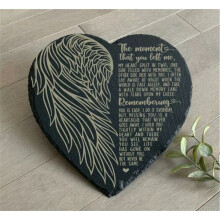Heart Shaped Memorial Stone, 4" Mini Sympathy Gifts for Loss of Loved One, Garden Stepping Stones Outdoor, Heart Memorial Garden Stone
