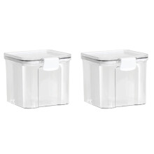 Borcan pătrat etanș de depozitare, 700 ml, din plastic