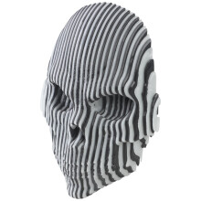 Svítící flexibilní 3D dekorace lebky, 2barevná, vertikální