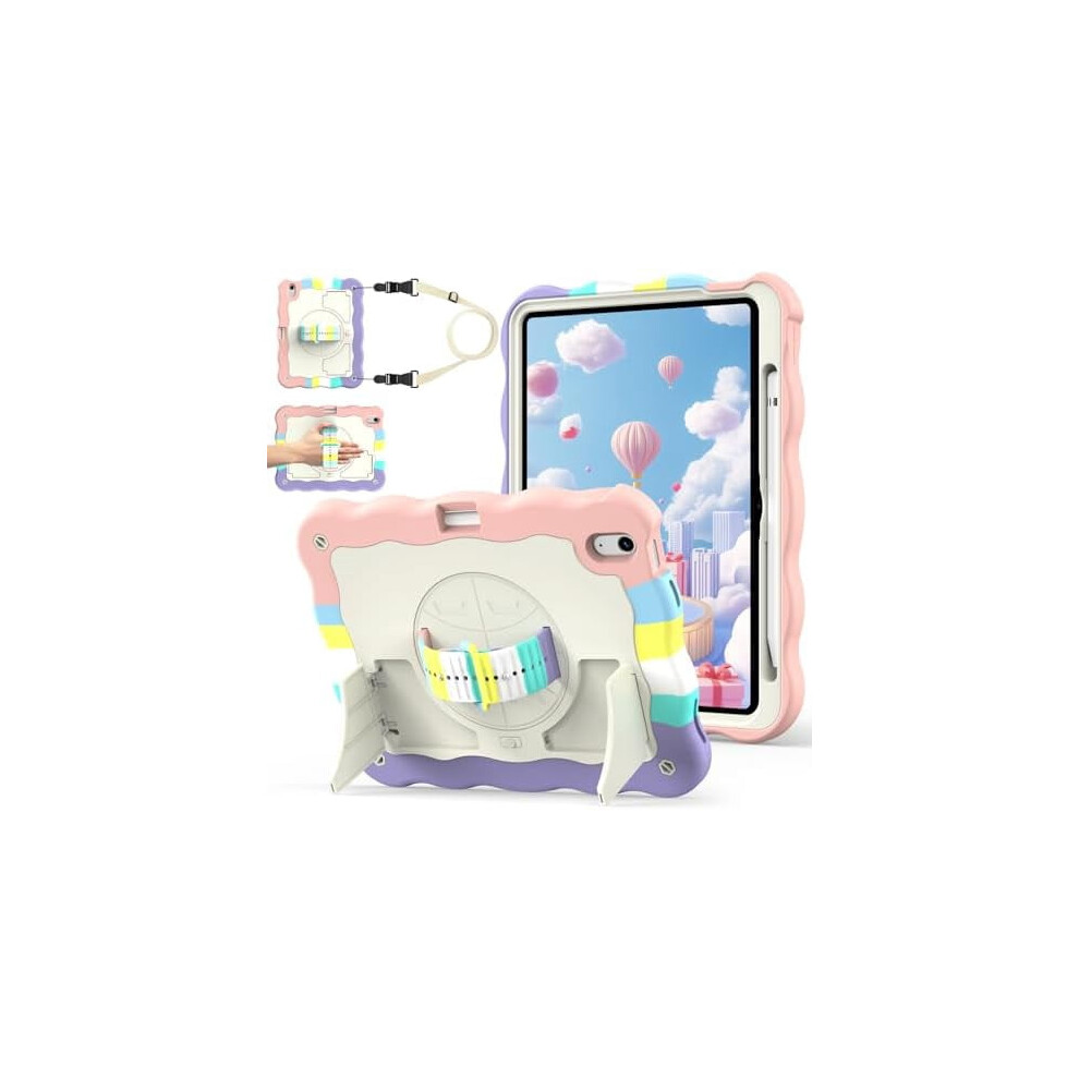 Shockproof Ipad Case For 11Th & 10Th Gen Â 360 Strap, 9058772228208